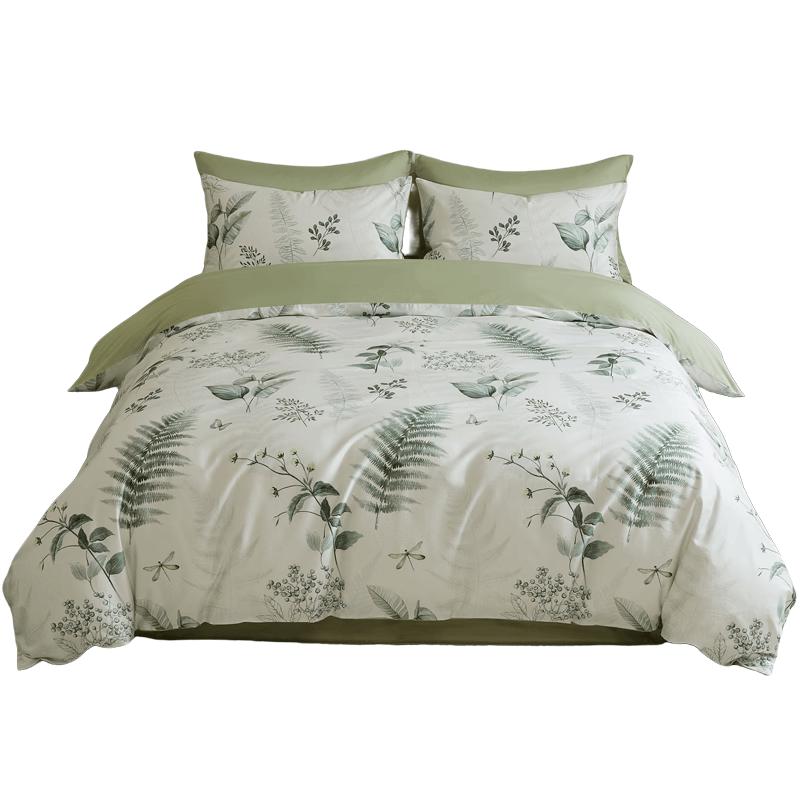 MIDO HOUSE Premium 60-Count Pure Cotton 4-Piece Bedding Set 1.5m/1.8m (Duvet 200x230cm)