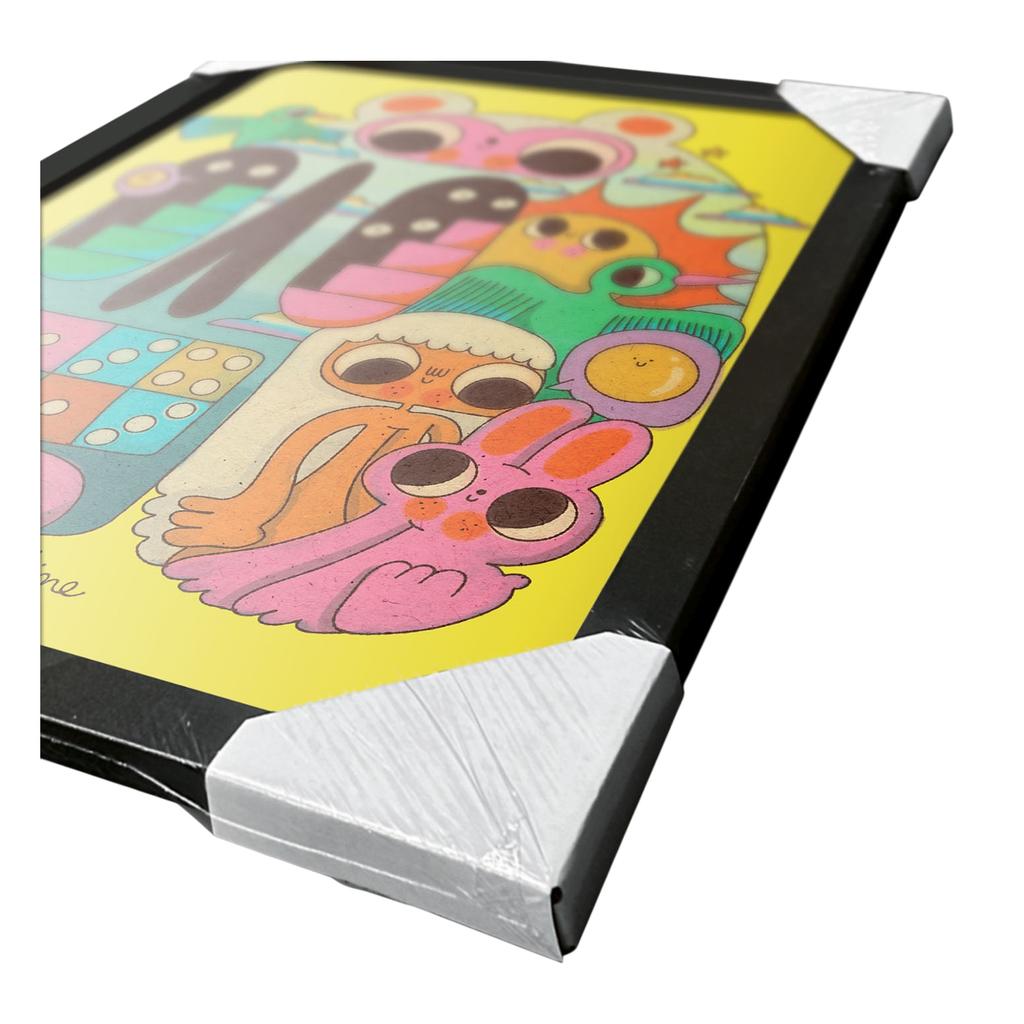 Burger Babie Happy Habitat Framed Poster