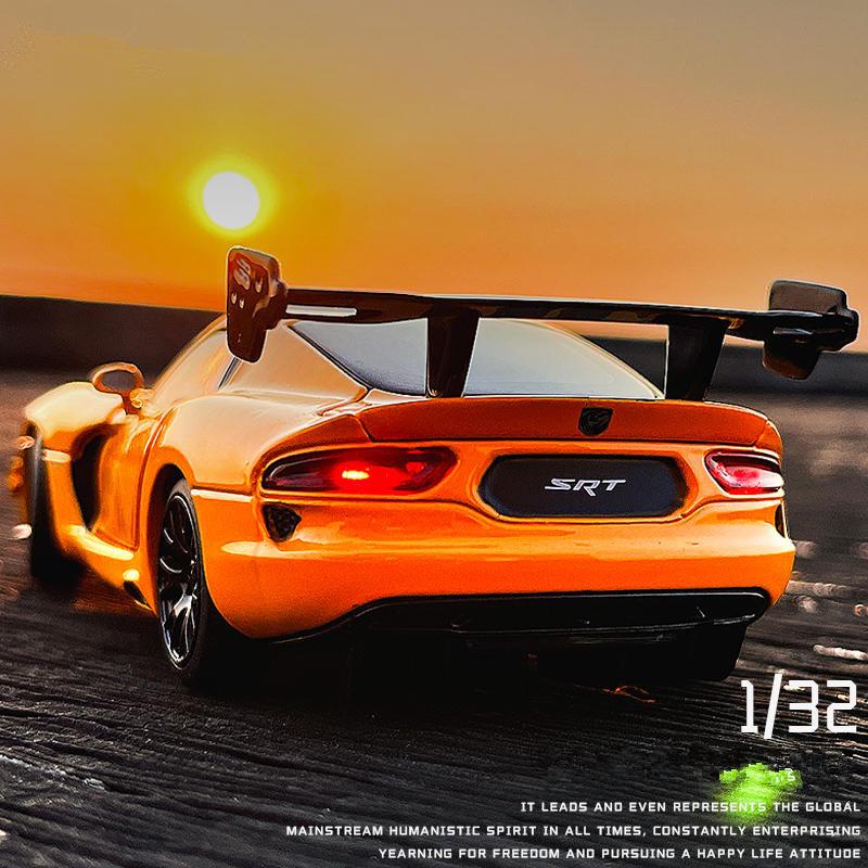 Model auta v měřítku 1/32 Viper Diecast, stahovací autíčko se zvukem a světlem pro děti Batole Kluci Dívčí Dárková kolekce