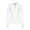 MARTINE GOLF Ribbed Knit Cooling Sleeve T-Shirts_White