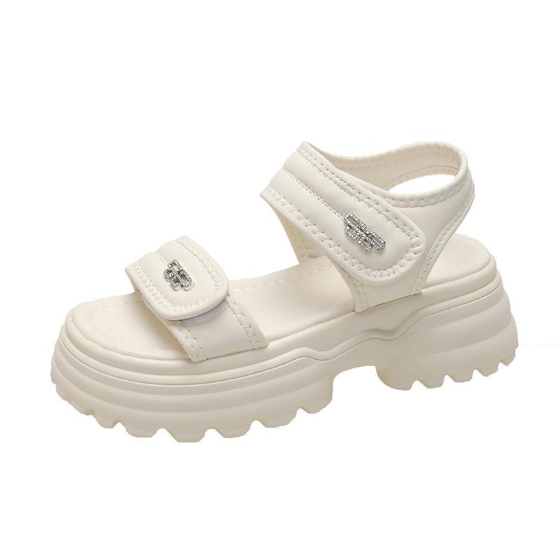Platform Casual Beach Sandals Women's Summer Velcro Simple Seaside Student Sneakers Women