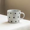 Cup Simple Polka Dot Mug Ceramic Cup Household Water Cup With Handle Large Capacity Cup Coffee Cup