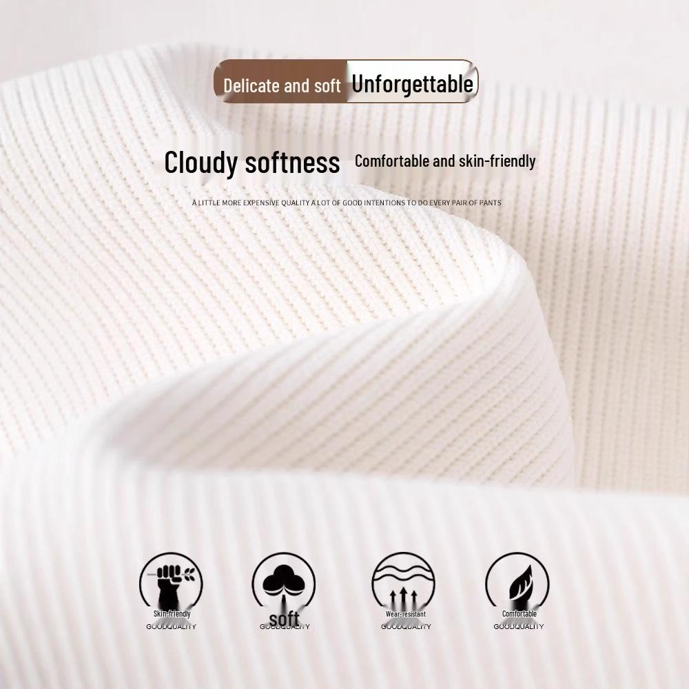 Žinylkové kalhoty s vysokým pasem, zeštíhlující, manšestrové, se širokými nohavicemi, podzim/zima 2024, dámské, ležérní, rovný střih