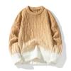 Men's Gradient Trendy Thick Knit Pullover Sweater