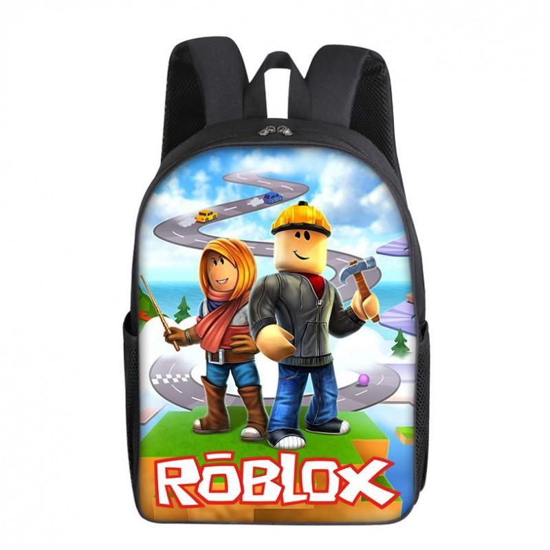 Roblox Kinderschoolrugzak Jongens Meisjes Lichtgewicht Oxford Stof Dubbele Riem Tas Met Luchtgevulde Riemen