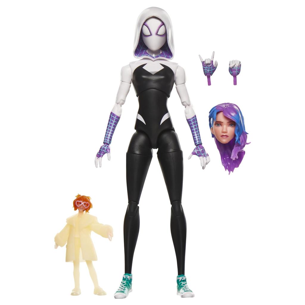 Hasbro Marvel Legends Series Across the Collectible 15cm Action Figure F9175 Authentic Spider-Gwen, Spider-Man Spider-Verse