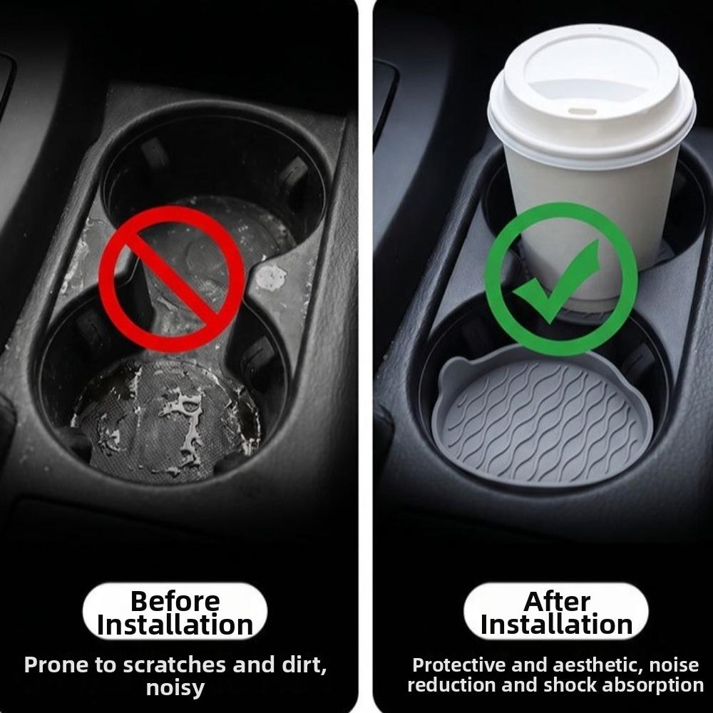 Silicone Non-Slip Cup Mats Non-Slip Silicone Cup Holder Mats New Car Cup Mats  For Car Cup Holders