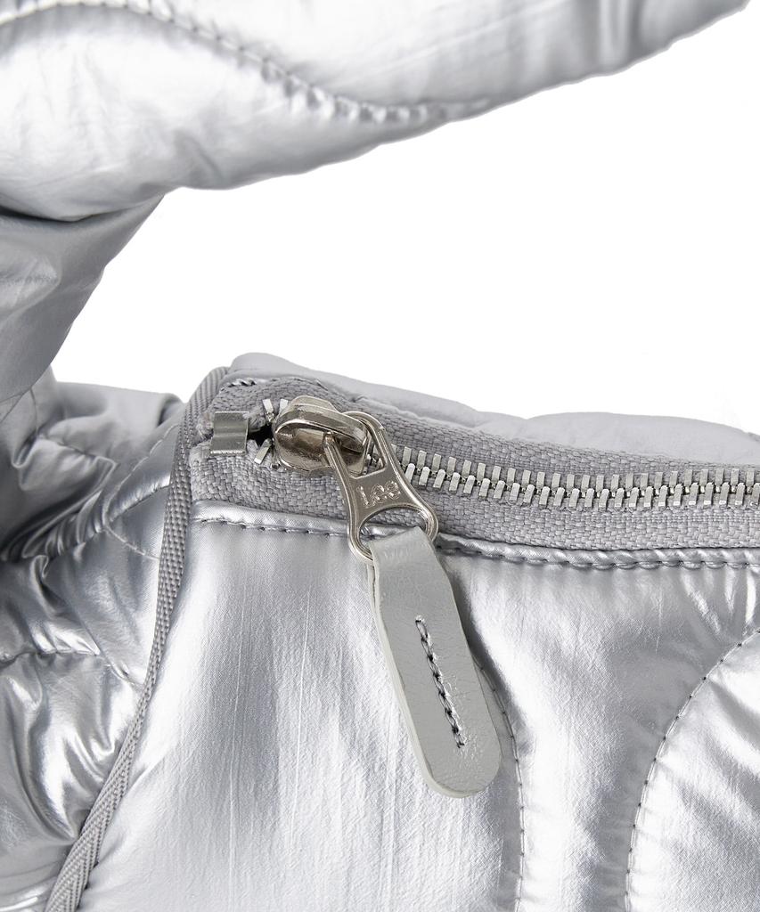 Lee Quilted Mini Hobo Bag Silver