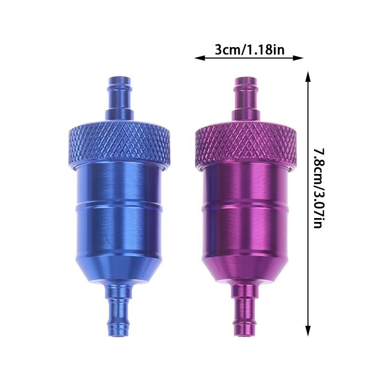 Universal 8mm 5/16'' Motorcycle Fuel Filter Car Oil Inline For Motorcycle Scooters Chrome Aluminum Fuel Filters 7 Color
