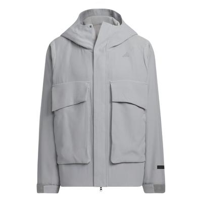 Wuzong Series Water-Resistant Soft Hooded Jacket Men Jackets Ice-Grey JL9354