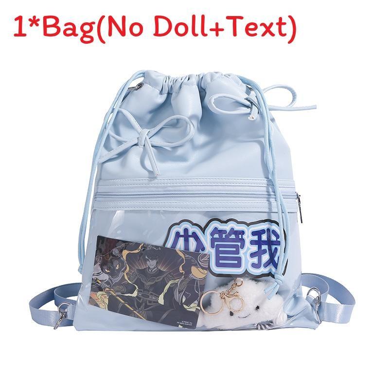 Lightweight Bowknot Backpack Solid Color Itabag Bucket Bag Fashion Gift Casual