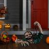 Halloween Zombie Lantern Ornament Spooky LED Light Resin Statue Ornament for Home Outdoor Garden Decoration