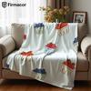 Berry Basket Cartoon Anime Print Flannel Blanket Soft Warm Throw for Kids Bedroom Sofa Bed Christmas Office Car