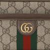 Gucci Ophidia Distressed Double G Logo Zipper Closure Canvas And Leather Trim Crossbody Shoulder Bag Men Bags Beige Ebony 722557-96IWT-8745