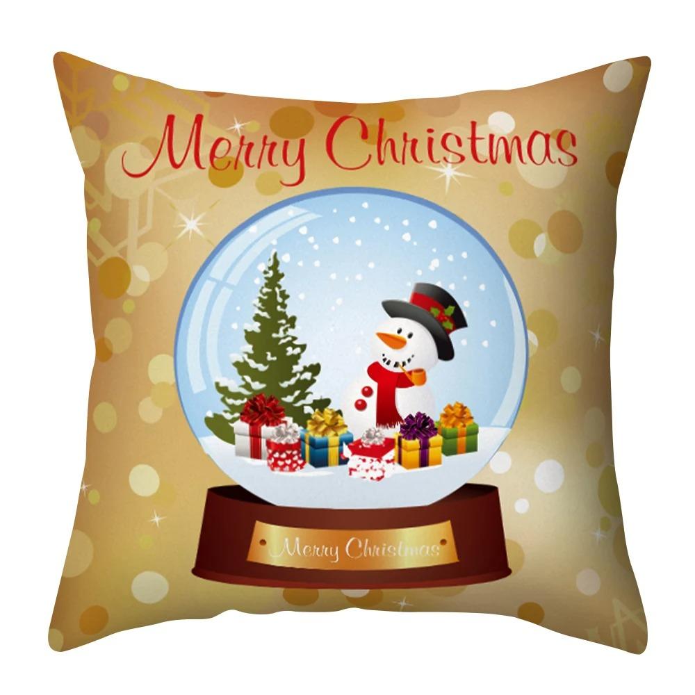 

Наволочки с рождественской тематикой Украшения для автомобиля Офис Санта-Клаус Гостиная Диван Домашние наволочки 40x40cm