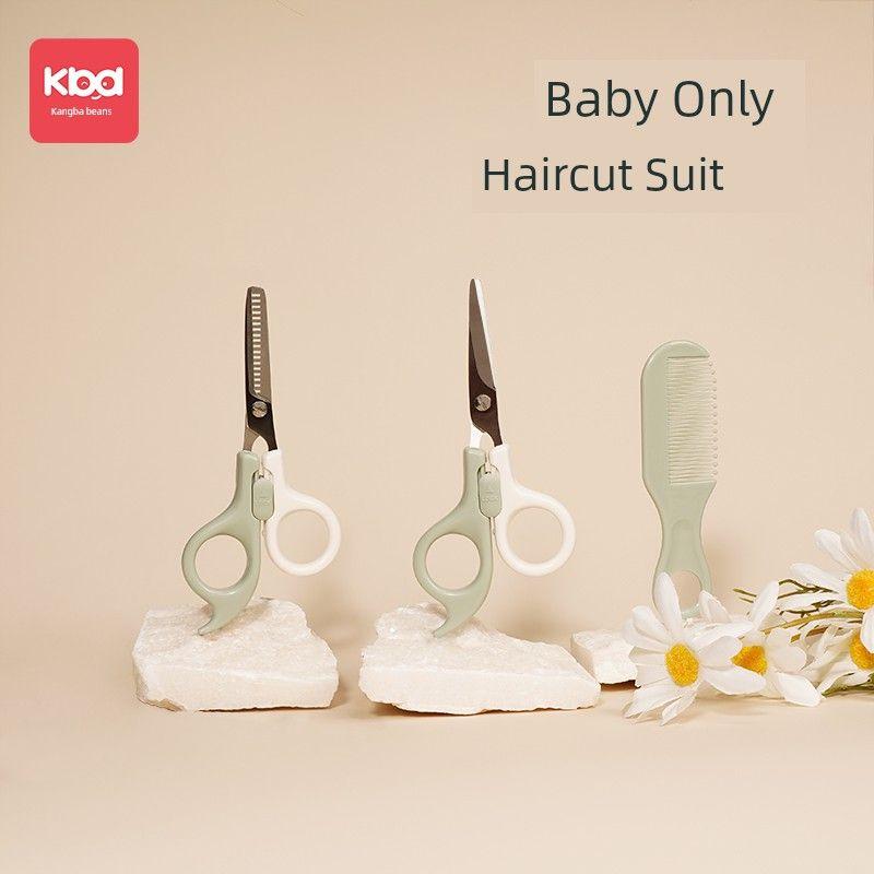 

Kangba Dou Baby Hair Scissors Knife Set Kids Hair Clipper For Home Hair Cutting Baby Special Hair Cutting Handy Gadget Avocado Green [Free Storage Box]