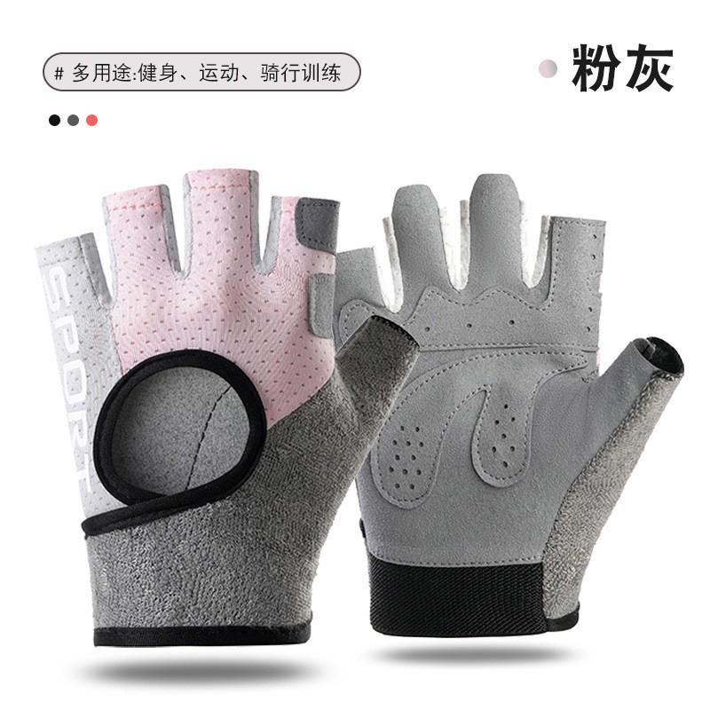 Unisex Half-Finger Gym Gloves Cycling Weightlifting Breathable Anti-Slip Durable Nylon Fitness Accessory
