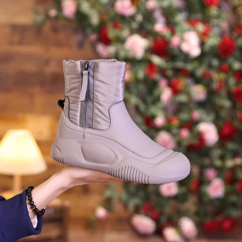 Fur Integrated Snow Boots, New Winter Velvet Thickened Soles, Large Sub-zero Cotton Shoes