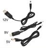 USB Converter Adapter Cable DC 5V To 5V/9V/12V 5.5x2.1mm Male PVC USB Boost Line for Router