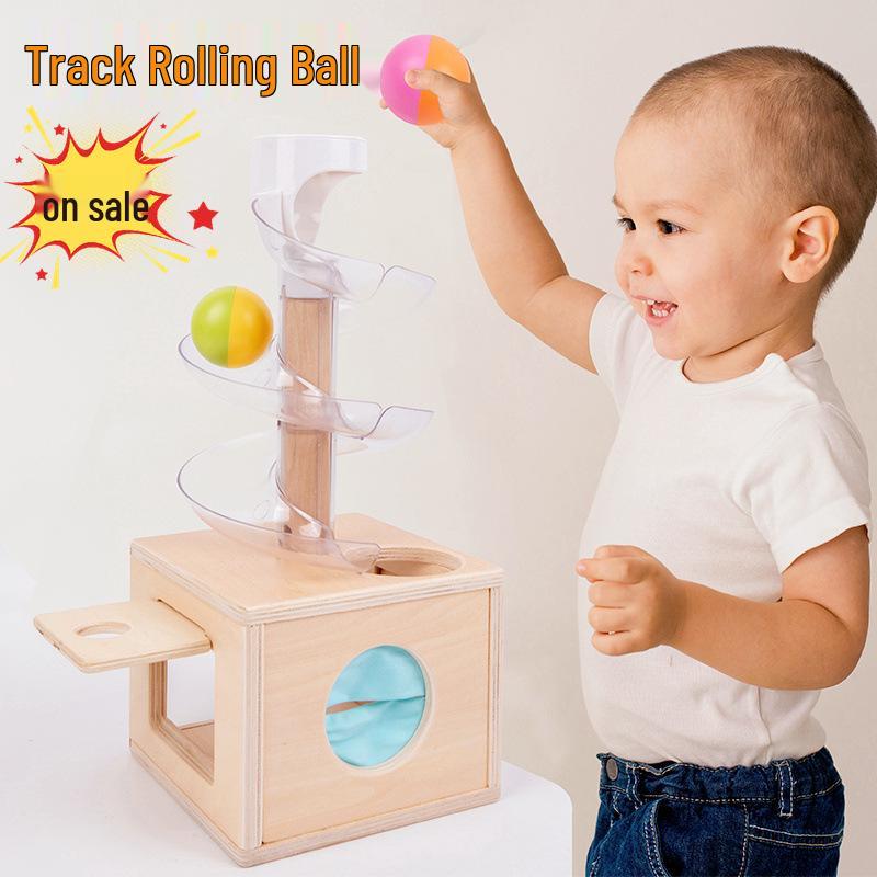 

Wooden Spinning Ball Track Toy for Baby Development and Fun