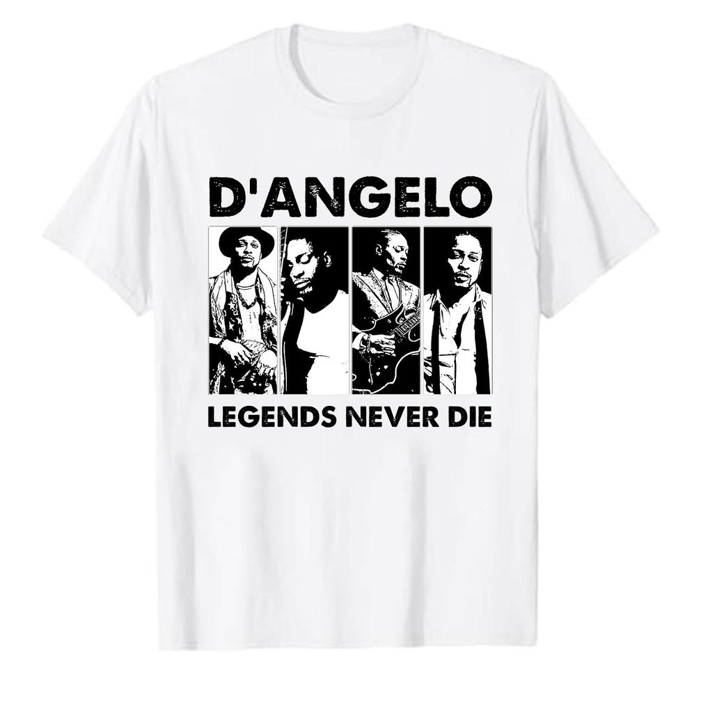 RIP Leggenda Dangelo Design Maglietta di Tutti gli Album Tour Brown Sugar Merch Concerti Rap Retrò Tee Anni '90 R&B Anni 2000 Musica Magliette in Cotone