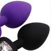 Anal Plug Adult Toy Waterproof 3 Rhinestone Design Plug Colors Anal Sex Toy Couples
