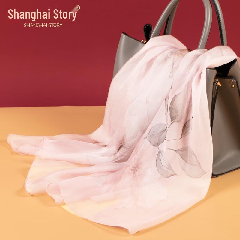 Shanghai Story Floral Mulberry Silk Scarf & Shawl