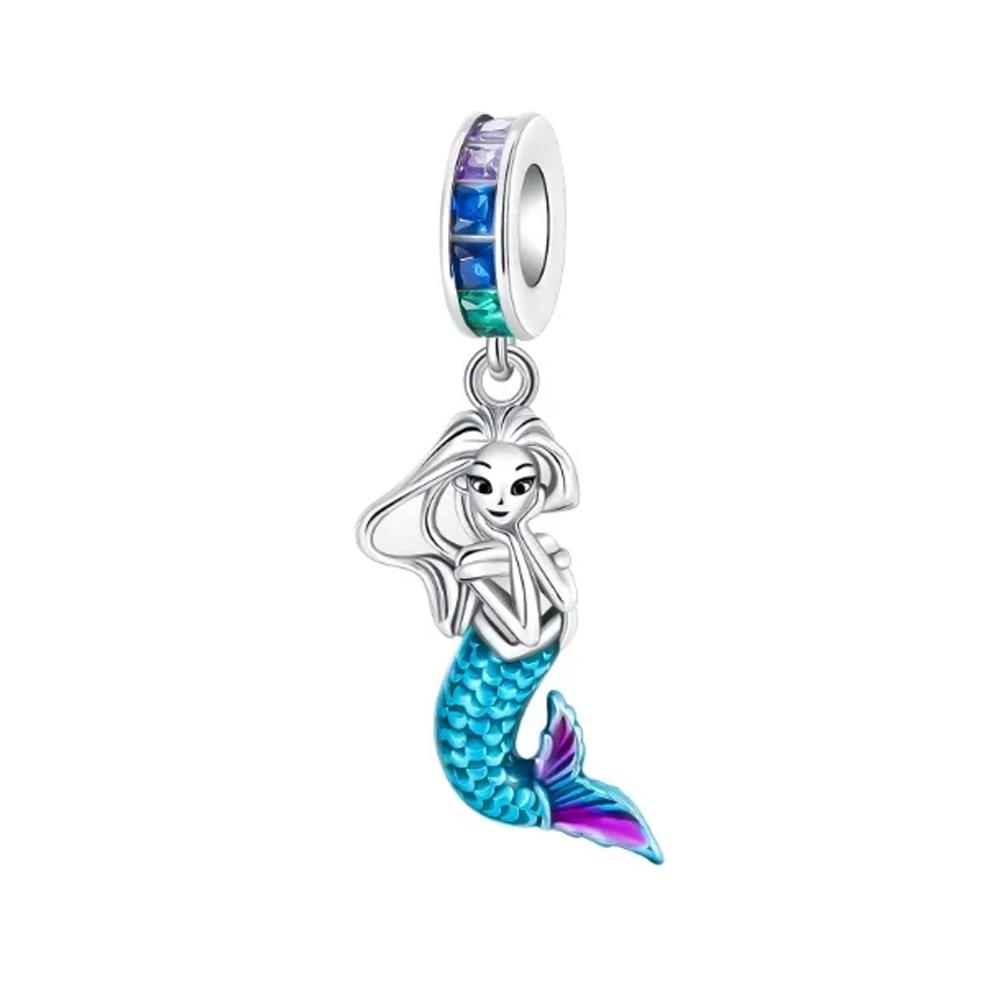925 Silver Ocean Marine Life Charms Octopus Turtle Fish Whale Mermaid Seahorse Beads DIY Jewelry Making Supplies for Necklace Bracelet