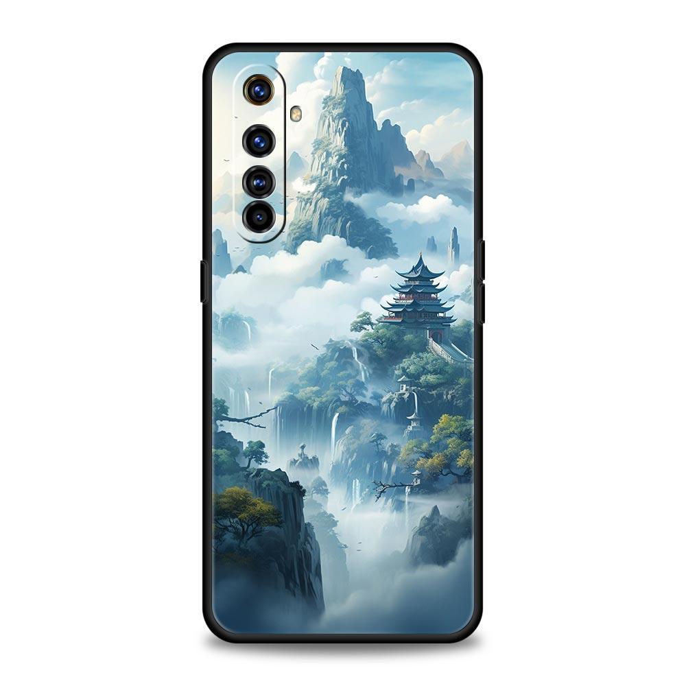 For Realme GT Neo 2 3 3T 5 Phone Case For Realme 12 11 5G 10 9 8 5G 7 6 GT5 GT3 GT2 Pro Plus C21 C11 C25 C35 Cover Landscape Art