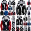 Thick Warm Mens Fleece Fur Lined Hoodie Zip Up Winter Coat Jacket Top Sweatshirt