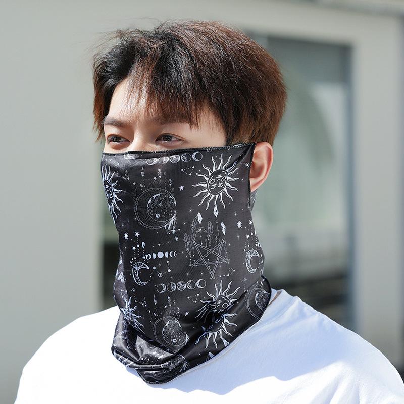 Unisex UV Protection Breathable Face Mask & Neck Gaiter with Ear Loops for Summer Cycling