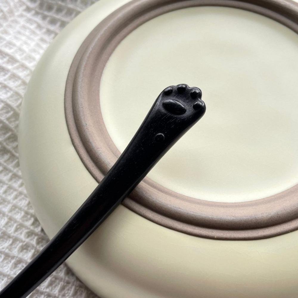 Katzenpfote Holz Haarnadel Kopfschmuck Ebenholz Kätzchen Haarstab Hanfu Accessoire