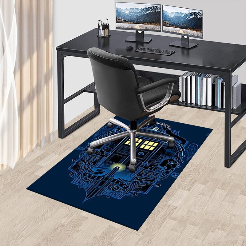 1pc Police Box TARDIS Carpet, Office Rug Outdoor Mat Home Decor Area Carpet Festival