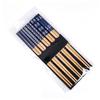 Eco-Friendly Bamboo Chopsticks 5 Pairs Handmade Japanese Style for Family Dinner Tableware