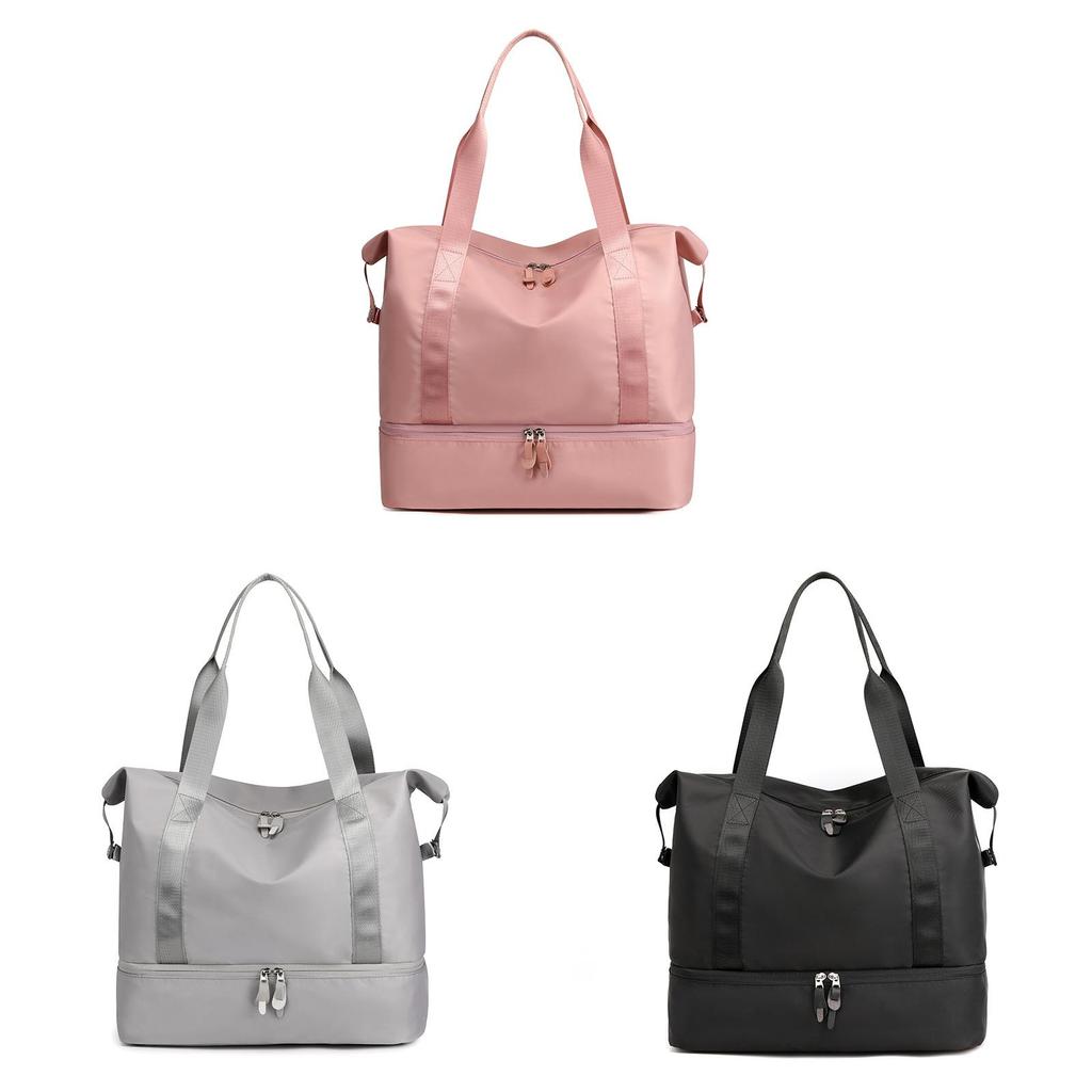 Waterproof Nylon Sport Shoulder Bag With Large Capacity And Dry Wet Separation For Travel And Fitness