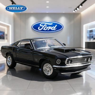 UJM12 WELLY 1:24 Ford Mustang Boss 429 Alloy Car Diecasts & Toy Vehicles Car Model Miniature Scale Model Car Toy For Children
