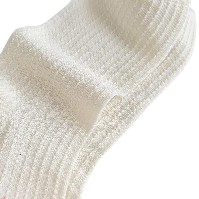 Chaussettes blanches simples, polyvalentes, jolies, nœuds papillon, petites fleurs, chaussettes tube moyennes pour femmes, Kawaii Harajuku Jk Lolita, chaussettes en coton pour filles