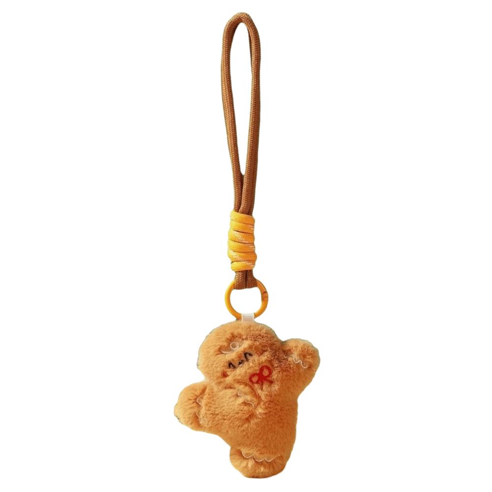 Polyester Christmas Keychain Santa Claus Plush Keyring New Key Pendant  Decoration