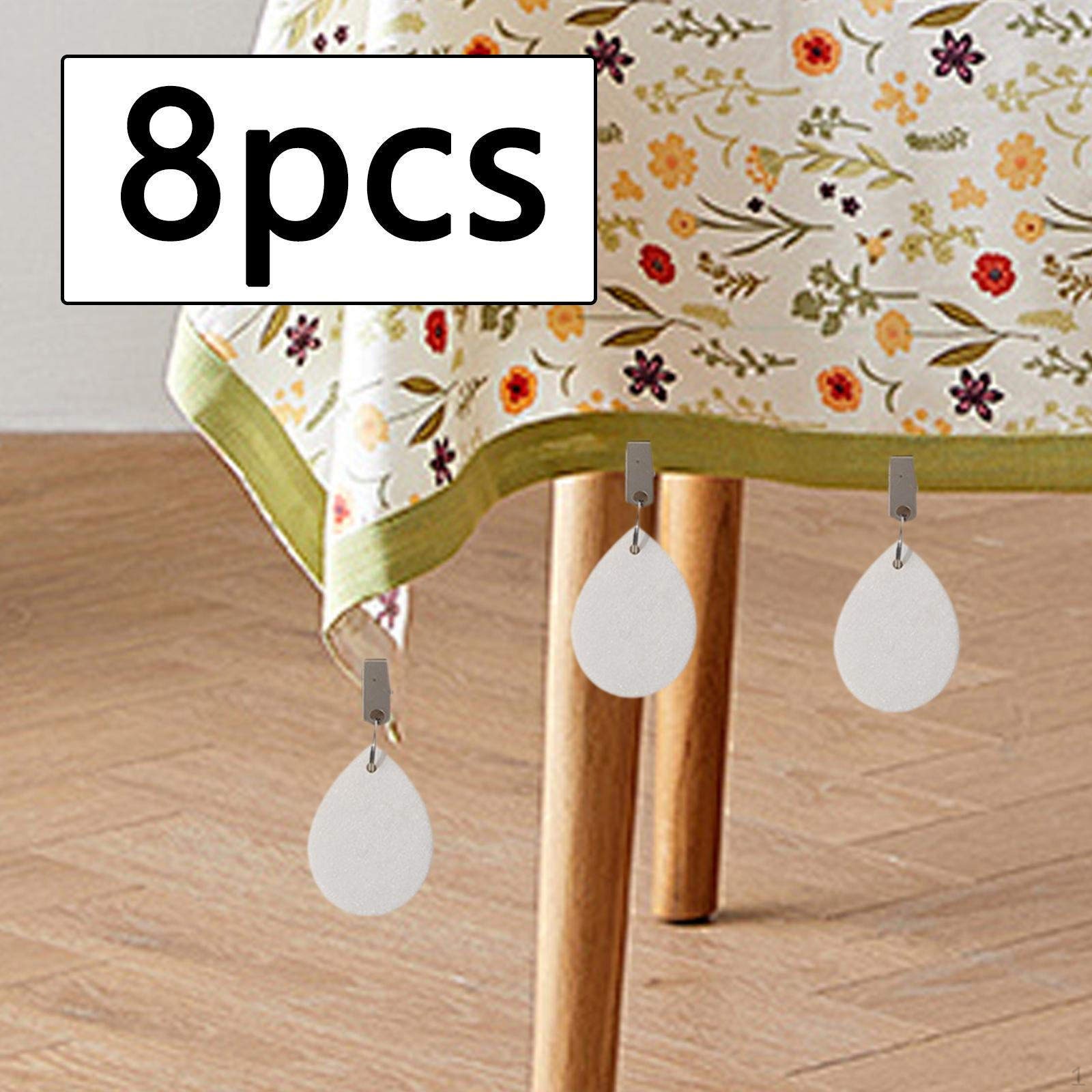 

8 штук вешалок для скатертей для вечеринок и пикников из нержавеющей стали White 6 cm