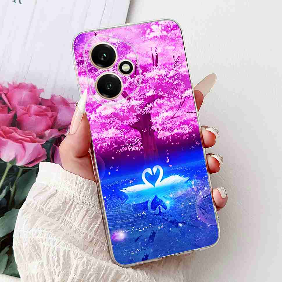 For Honor 400 5G 6.55" Case DNY-NX9 Cartoon Cat Girl Love Soft Silicone TPU Cover For Huawei Honor 400 Global Phone Cases Bumper