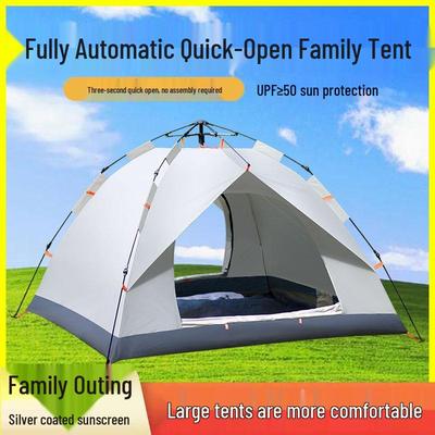 3-4 Person Automatic Camping Tent, Sun-Protected and Rainproof, Portable and Easy Setup