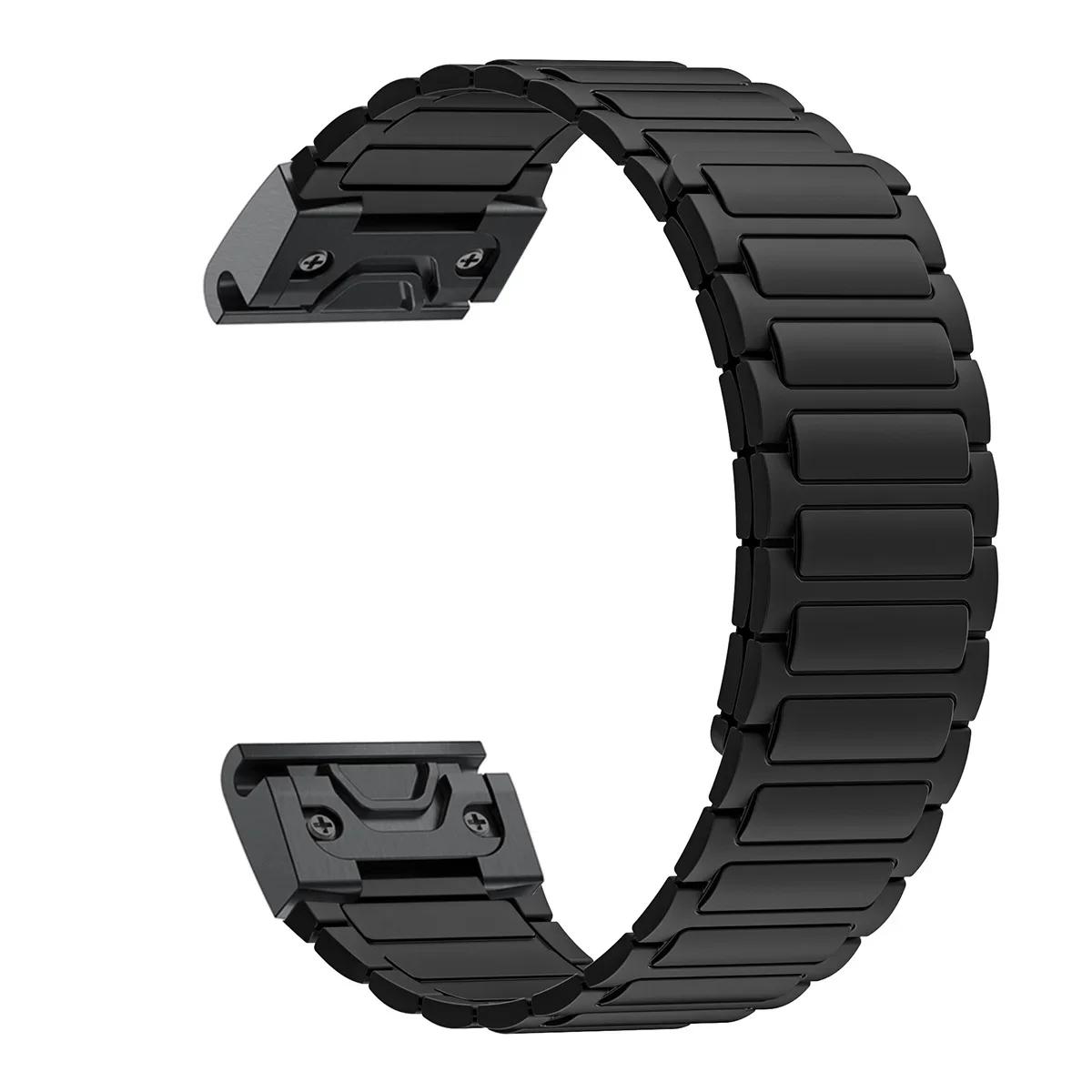 

26-мм магнітний силіконовий ремінець для Garmin Band Fenix 8 51MM 7X 7 Pro Fenix 6X 5X 5Plus Tactix 7 Enduro 3 Петля descent mk1 Браслет Fenix 6X 6X PRO