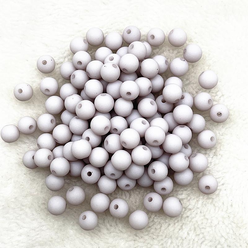 New 4mm/6mm/8mm Round Acrylic Matte Beads Loose Spacer Beads for Jewelry Making DIY Handmade Bracelets Accessory