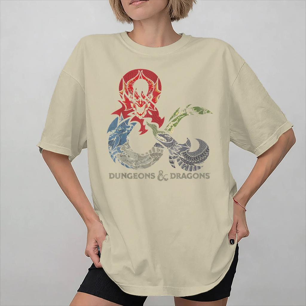 Dumbbells and Dragons Tee Shirt for Unisex Women Printed T Shirts 100 Cotton Clothes
