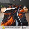 Comforter 3Pcs Modern Abstract Black Orange Halloween Theme Bedding For Bedroom Living Room Study Hotel