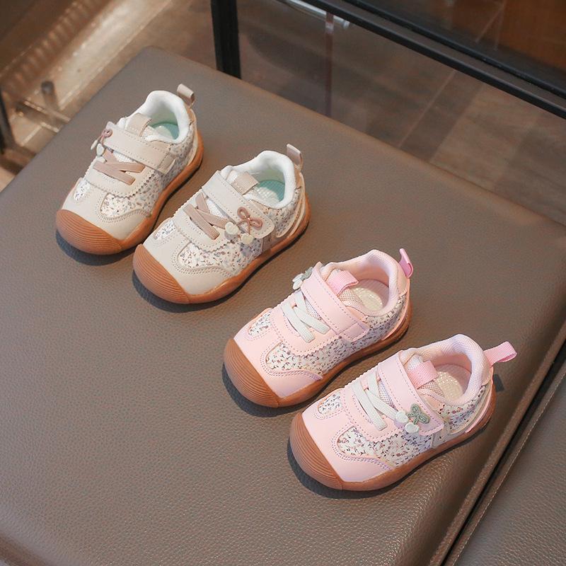 2026 Spring/Autumn Soft Sole Breathable Closed-Toe Princess Shoes for Toddler Girls