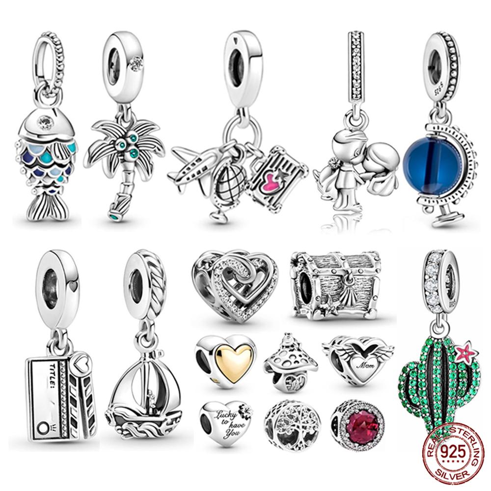 

S925 Sterling Silver Charm Heart -Shaped Warm Family Bead Fit Original Fashion Charms Bracelet Making Women Diy Fashion Jewelry