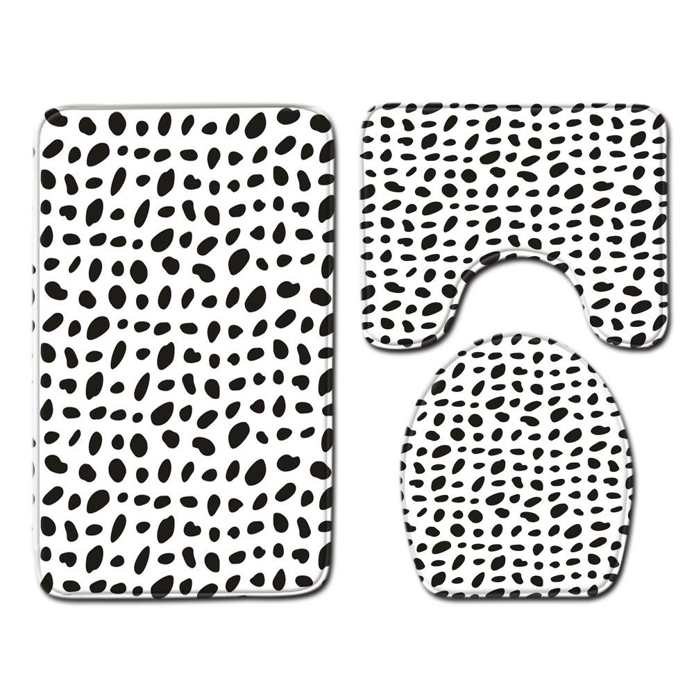 

3 шт., чехол для сиденья для унитаза с изображением животных, тигра и леопарда, коврики для ванной комнаты, нескользящие коврики для ванной, модный фланелевый ковер с принтом зебры 45X75cm