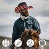 New Western Cowboy Hat Men's and Women's, American Flag Printing USA Plus Hard Straw Hat Popular Hat