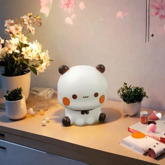 Cartoon Panda Night Light LED Lamp Touch Control Dimmable Soft Lighting Flicker Free Novelty Animal Touch Night Lamp
